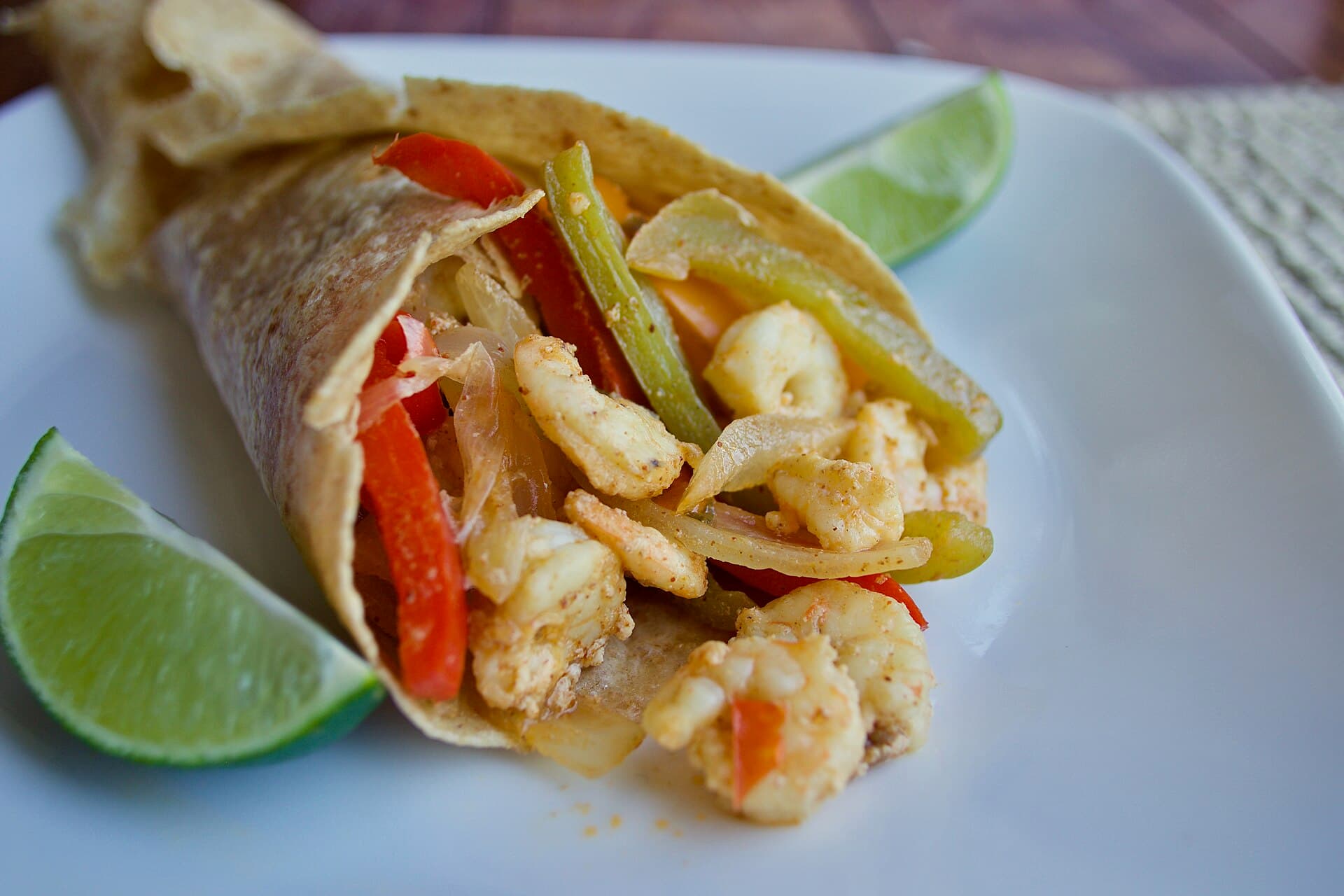Shrimp fajitas